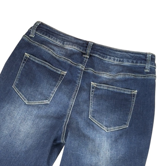 Maurice’s Distressed Ripped Sequin Stretchy Skinny Denim Jeans Medium Regular - Picture 5 of 13